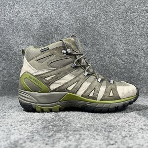 Merrell Avian Light Mid Women’s Size 10 Green Gray Hiking Waterproof Boots Used